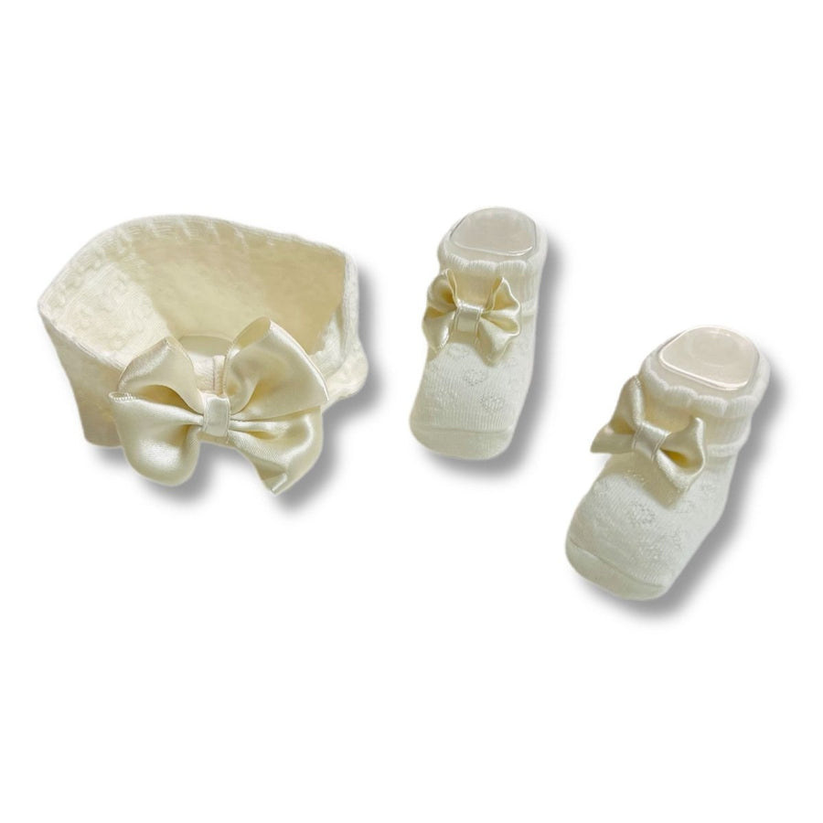 Set Scarpine + Fascia Neonata in Caldo cotone