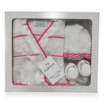 Set Golfino+Scarpette+Cappello in Cotone 0/6 Mesi