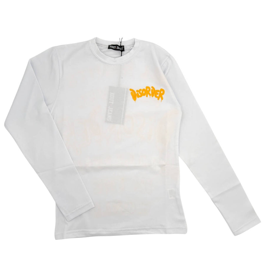 T-Shirt a Manica Lunga Retro Stampato Ragazzo