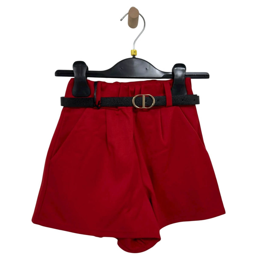 Shorts in flanella con Cintura