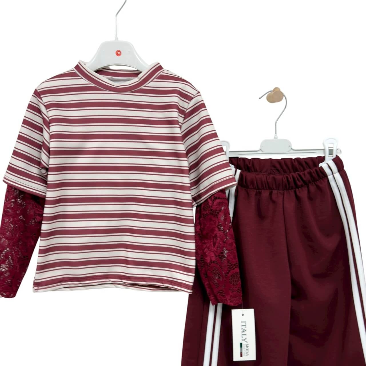 Completo Bimba Invernale Righe