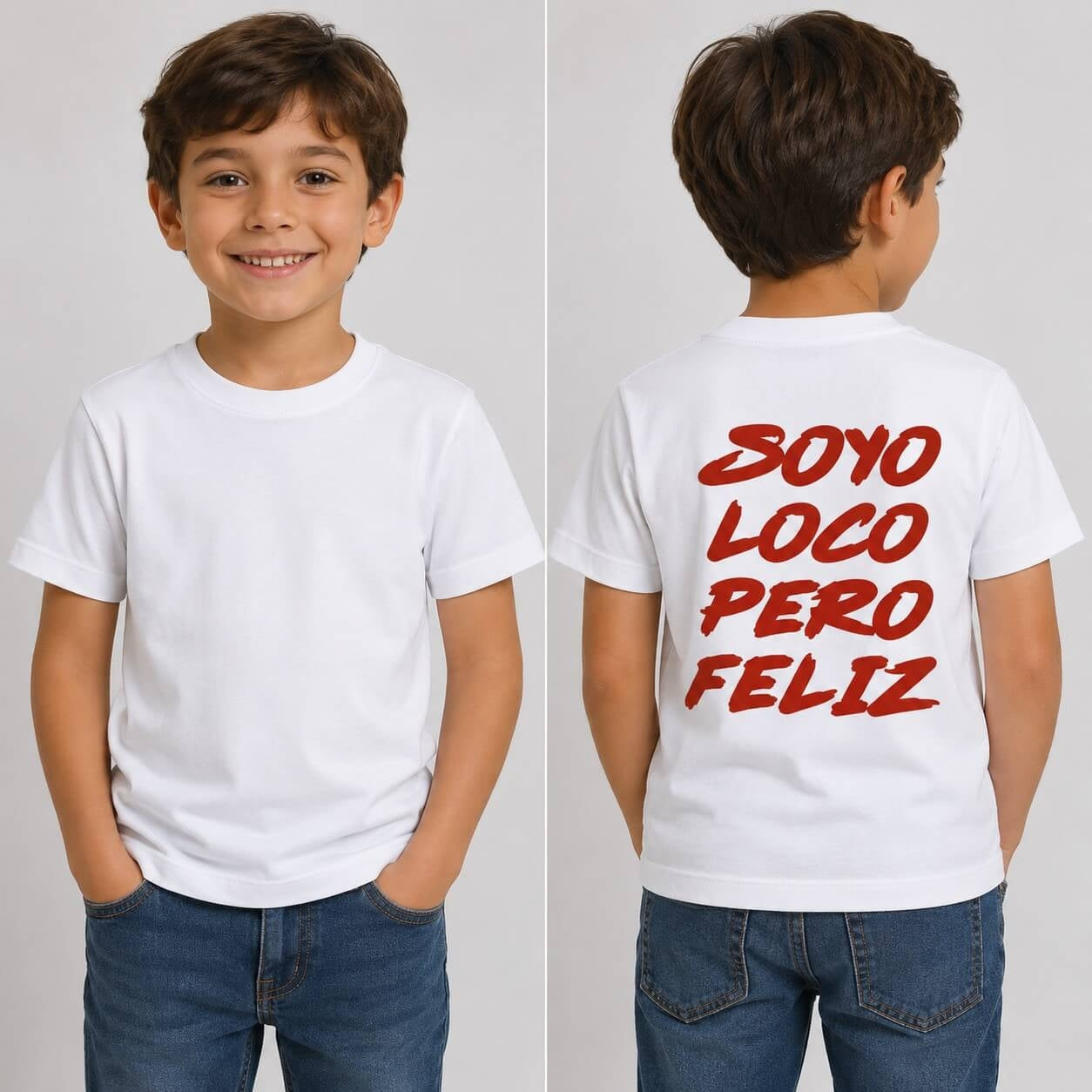 T-shirt retro Retro stampata Bimbo