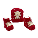Cappellino e scarpine natalizie 0/6 Mesi