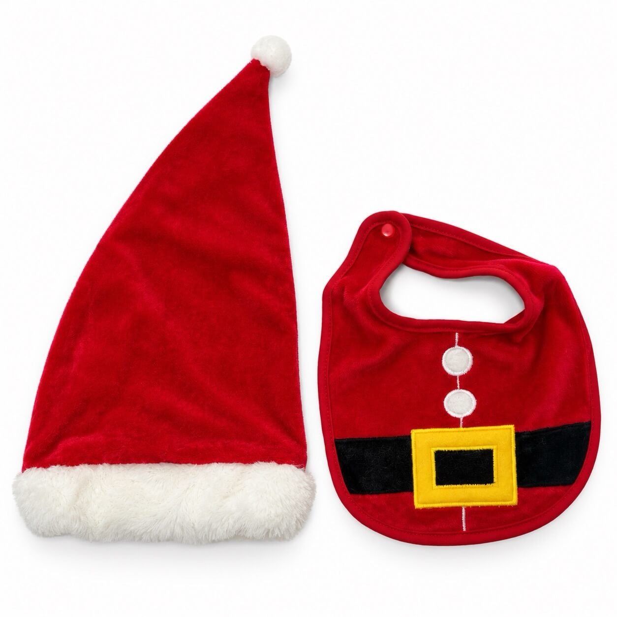 Cappello + Bavetta In ciniglia Natalizia
