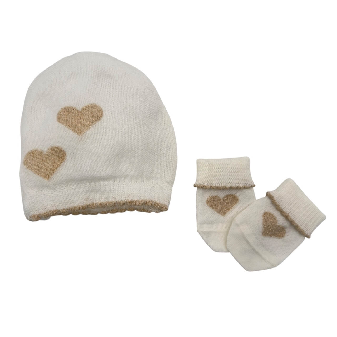 Set Cappello + scarpe in Cotone 0/6 Mesi