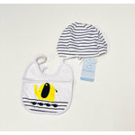 Set Cappello+bavetta Pastello 0/3 Mesi