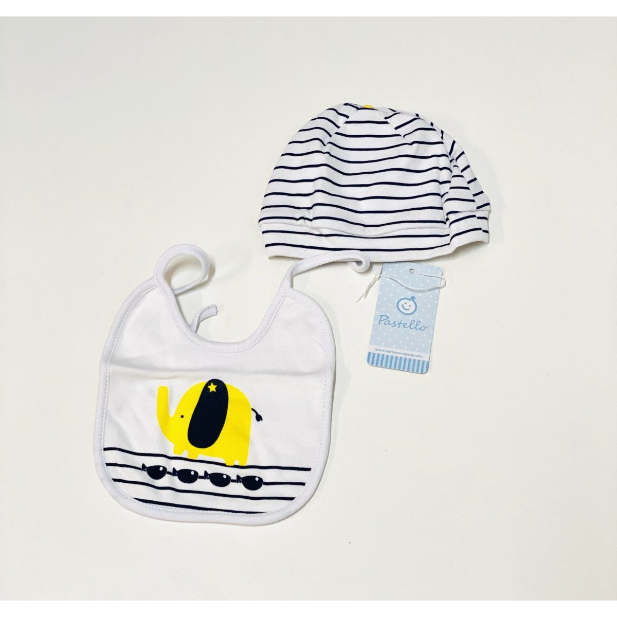Set Cappello+bavetta Pastello 0/3 Mesi