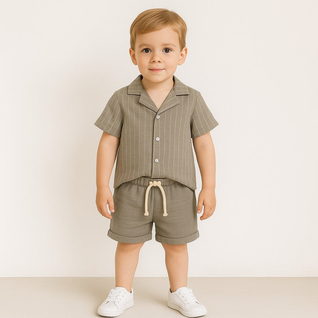 Completo bambino a righe