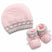 Set Cappello + scarpe in Caldo Cotone 0/6 Mesi