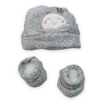 Set Cappello+Scarpe in ciniglia Pastello 0/3 Mesi
