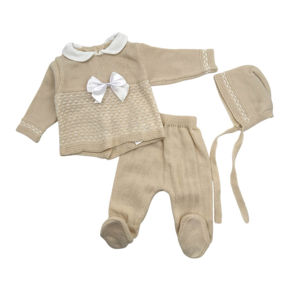 Completo Neonata 3 pezzi In Lana