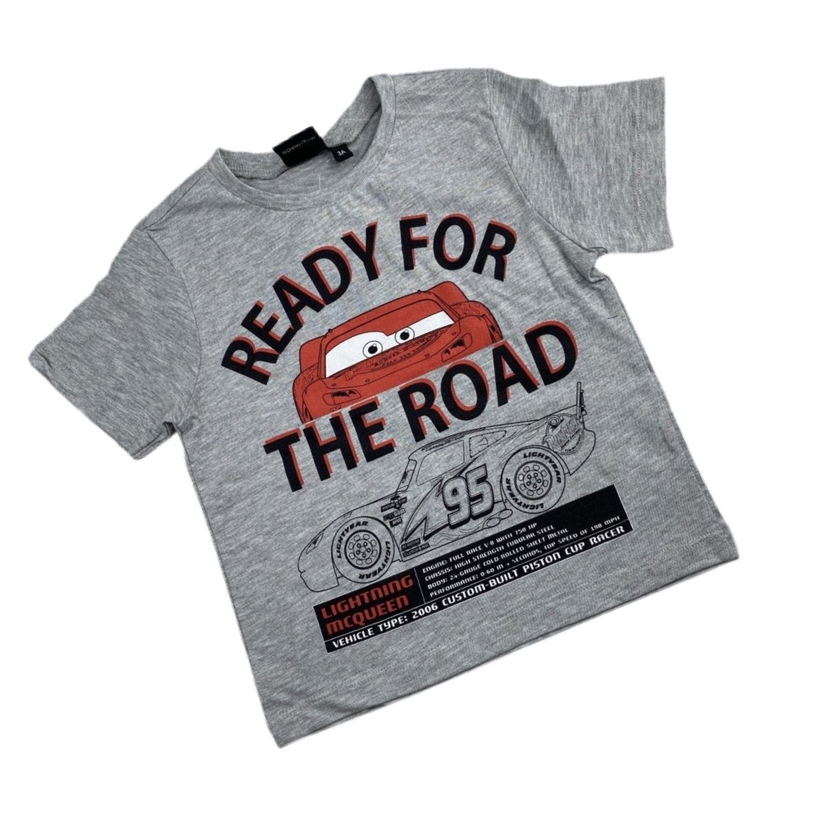 T-shirt Disney Cars 3/8 anni 100% Cotone