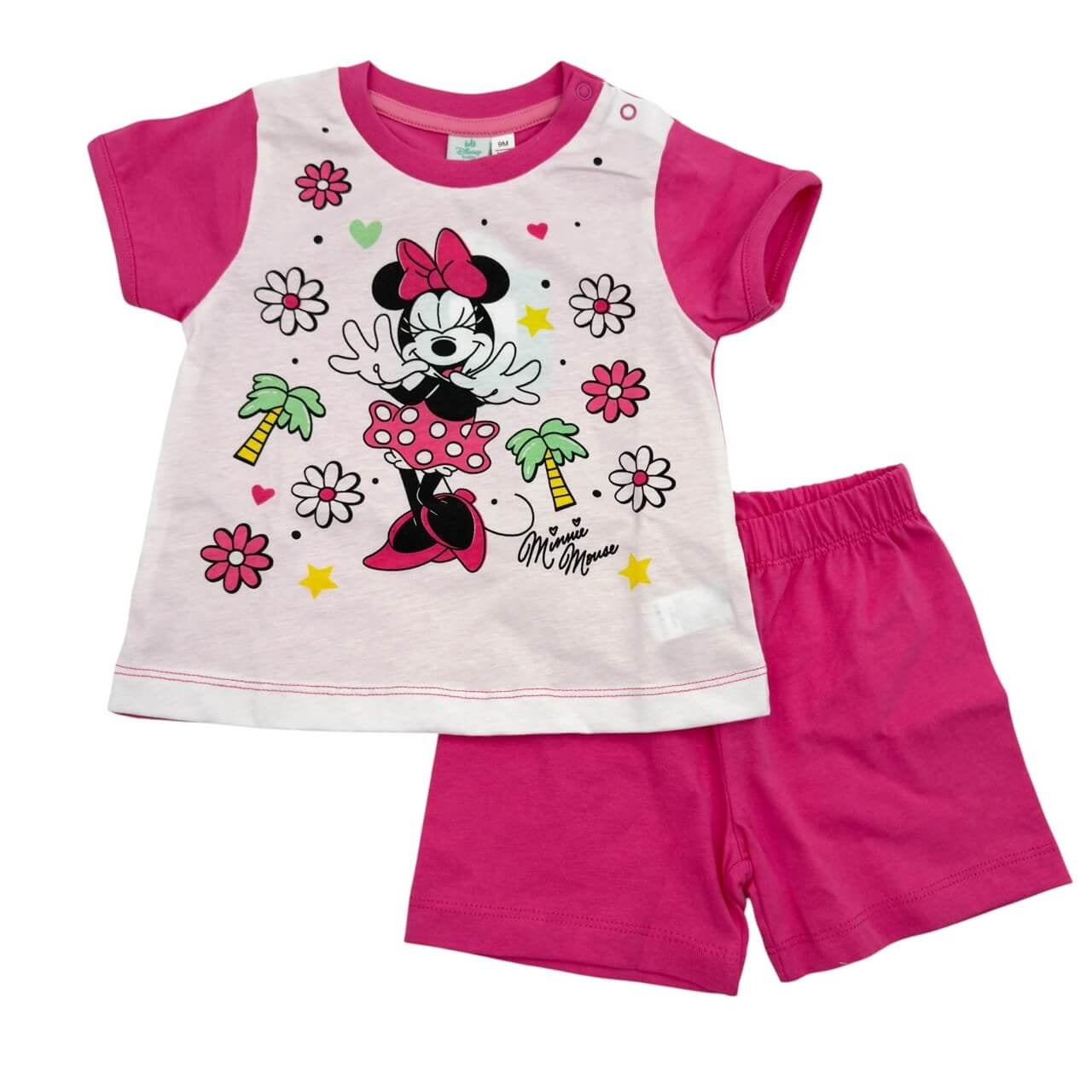 Pigiama Corto in Cotone Disney Minnie