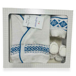 Set Golfino+Scarpette+Cappello in Cotone 0/6 Mesi