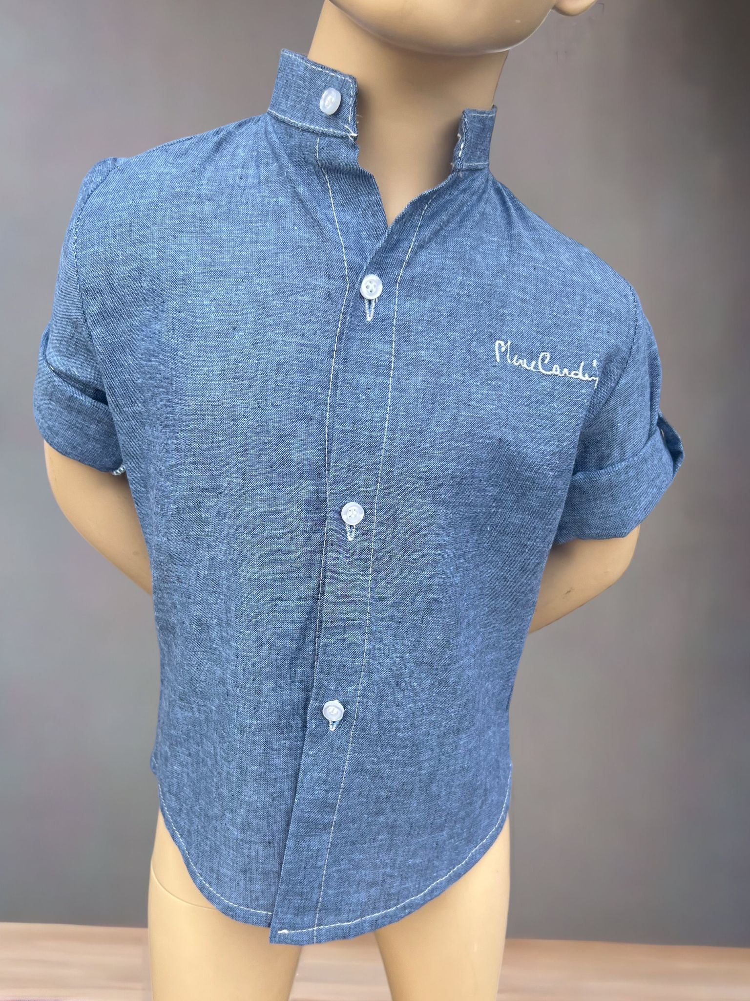 Camicia in Lino Collo Coreana