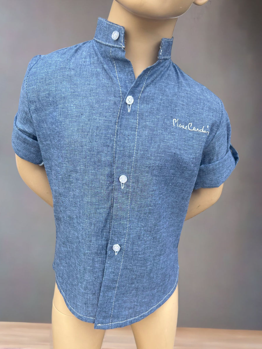 Camicia in Lino Collo Coreana