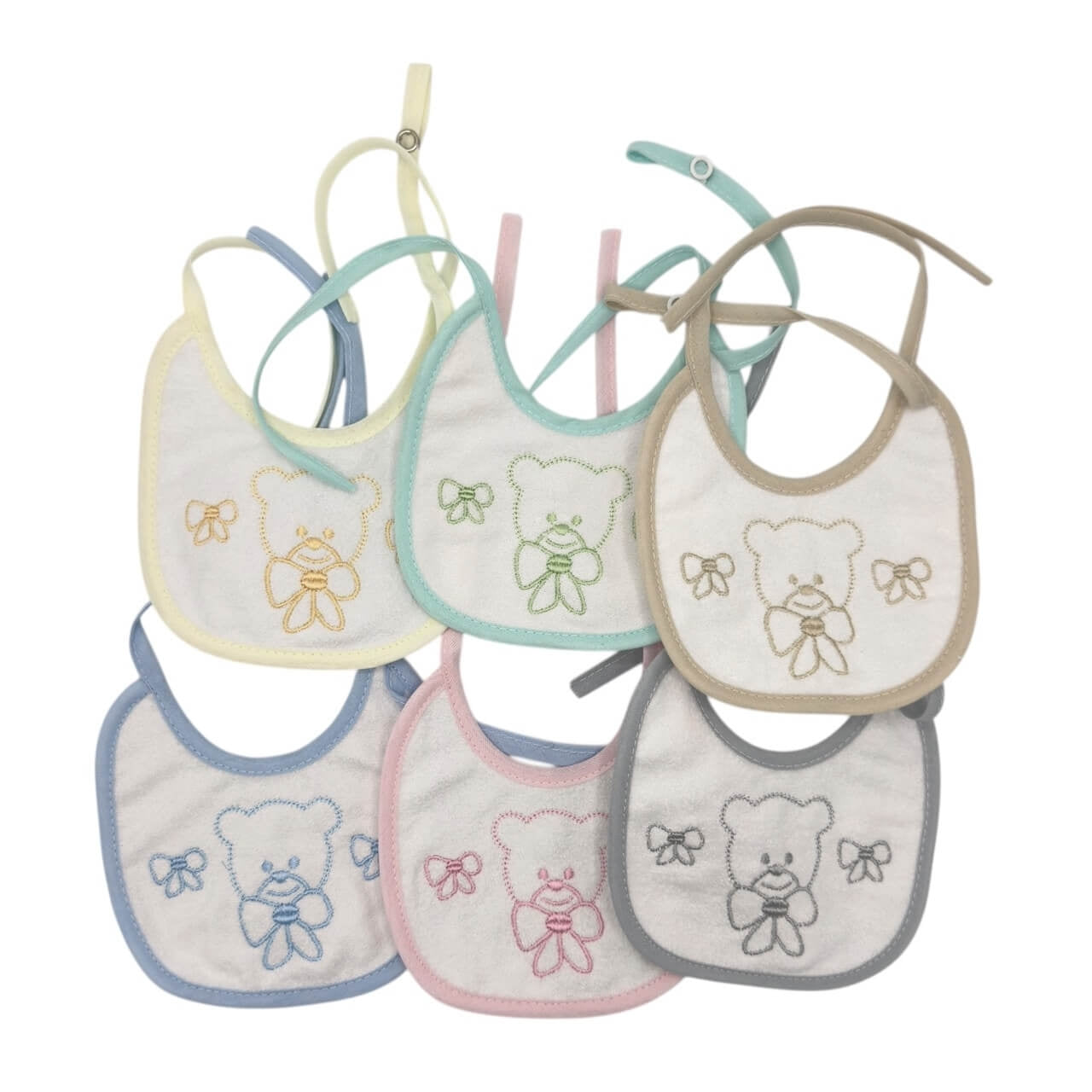 6 Bavette Ricamate Irge con Laccetti