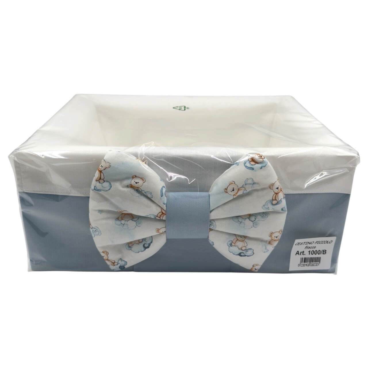 Cesta Nascita – Con Fiocco e Cuore Ricamato