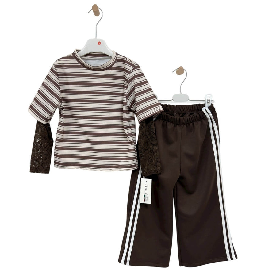 Completo Bimba Invernale Righe