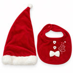 Cappello + Bavetta In ciniglia Natalizia