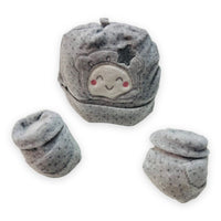 Set Cappello+Scarpe in ciniglia Pastello 0/3 Mesi