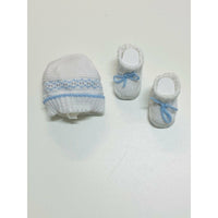 Set Cappello+Scarpe in Cotone 0/3 Mesi