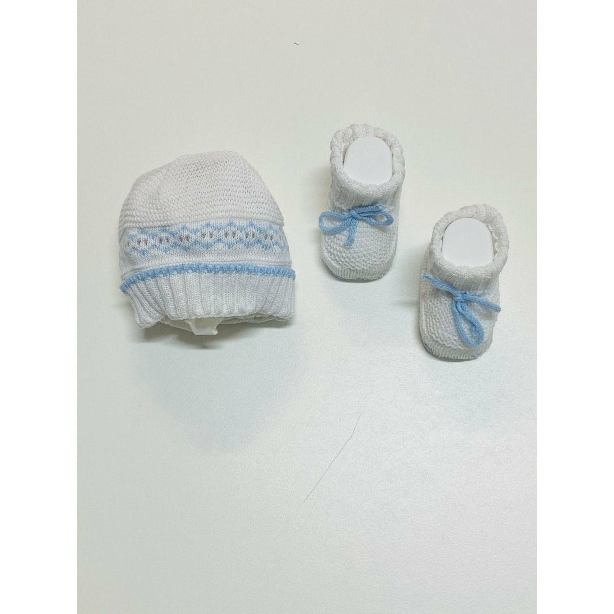 Set Cappello+Scarpe in Cotone 0/3 Mesi
