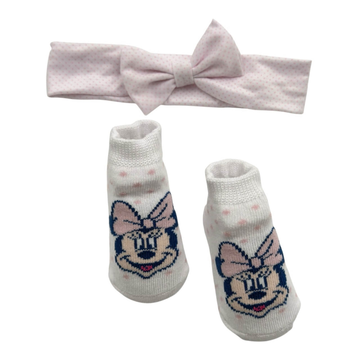 Set Scarpine + Fascia Minnie Neonata in Caldo cotone