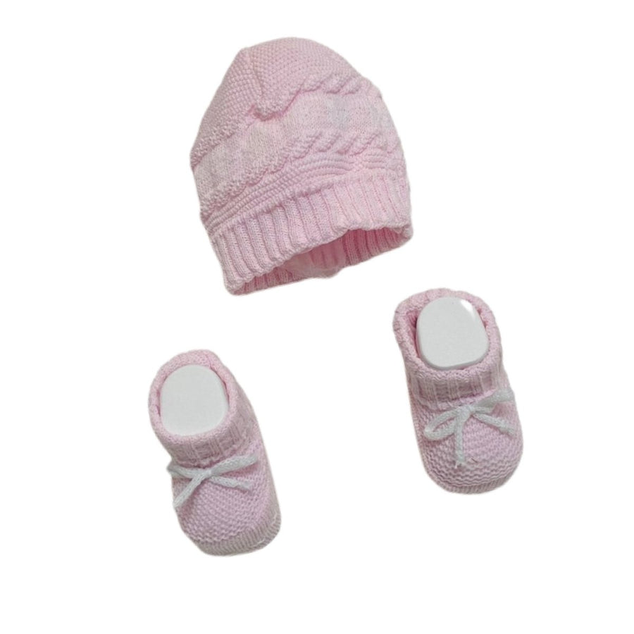 Set Cappello+scarpe in Cotone 0/3 Mesi