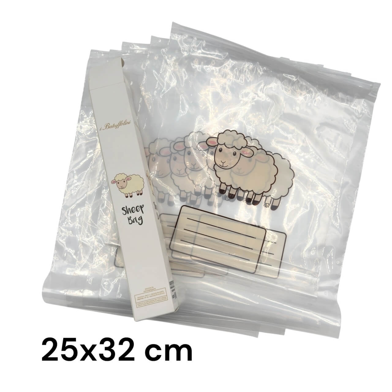5 Sacchetti Trasparenti per corredino 25x32 cm