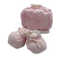 Set Cappello + scarpe  Cotone 0/6 Mesi