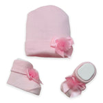Set Cappello+scarpe in Caldo Cotone 0/6 Mesi