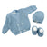 Set Golfino+Scarpette+Cappello in Cotone 0/6 Mesi