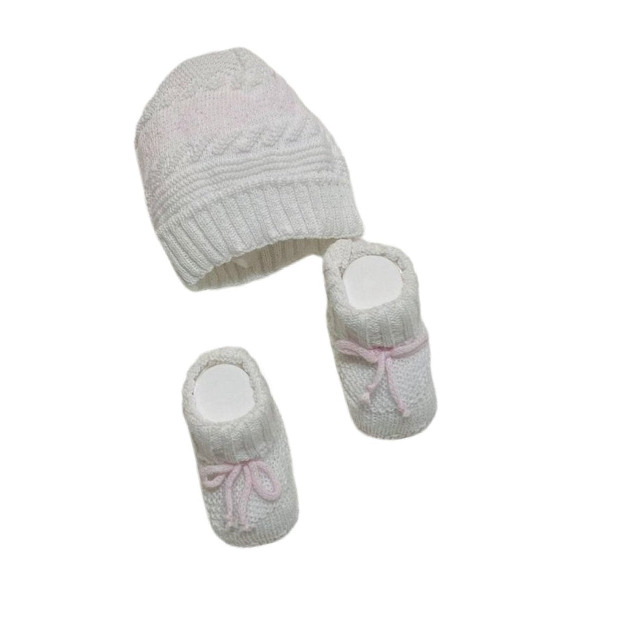 Set Cappello+scarpe in Cotone 0/3 Mesi