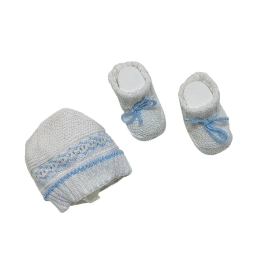 Set Cappello+Scarpe in Cotone 0/3 Mesi
