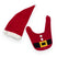 Cappello + Bavetta In ciniglia Natalizia