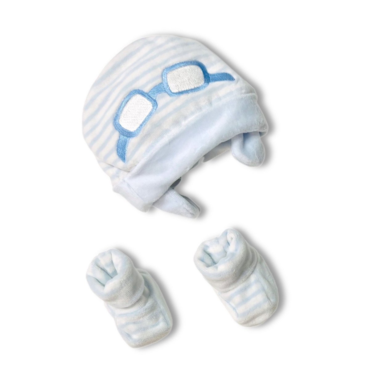 Set Cappello+Scarpe in ciniglia Pastello 0/3 Mesi