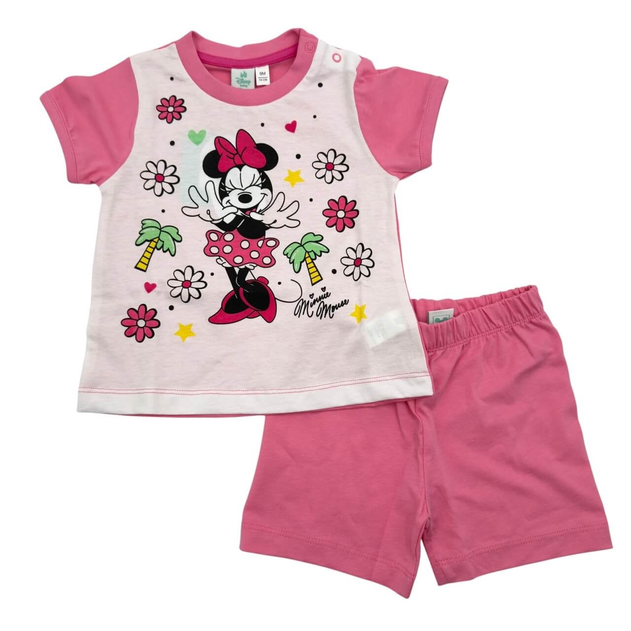 Pigiama Corto in Cotone Disney Minnie