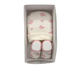 Set Cappello+scarpe in Caldo Cotone 0/6 Mesi