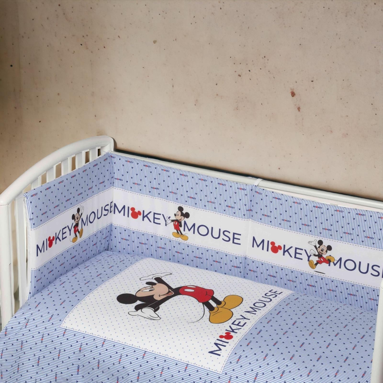 Completo trapunta lettino con paracolpi Disney