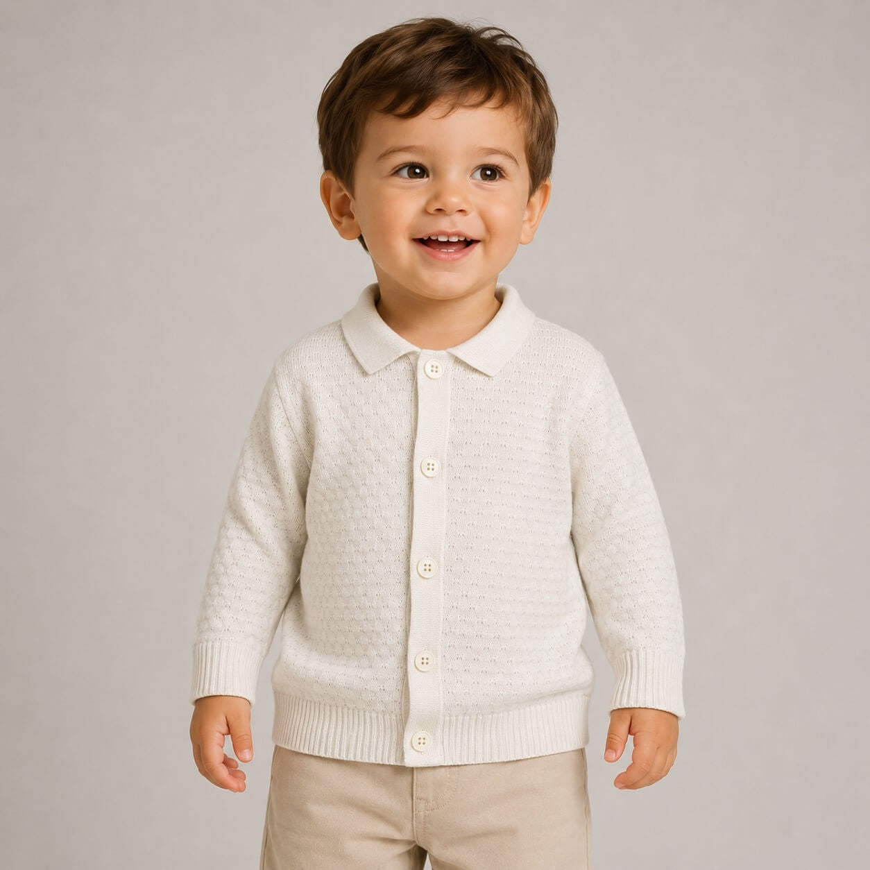 Cardigan in Filo Neonato - Granada