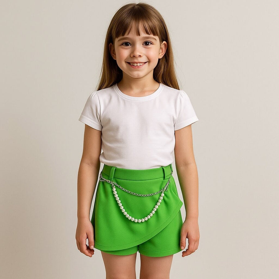 Shorts effetto gonna con Perline