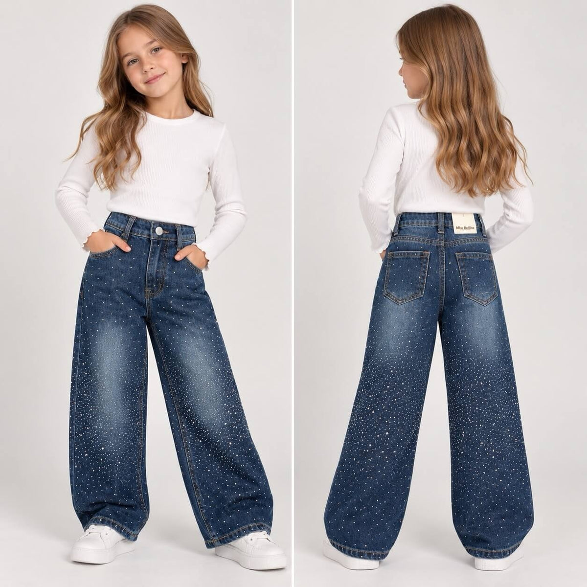 Jeans Zampa Diamonds Fronte retro