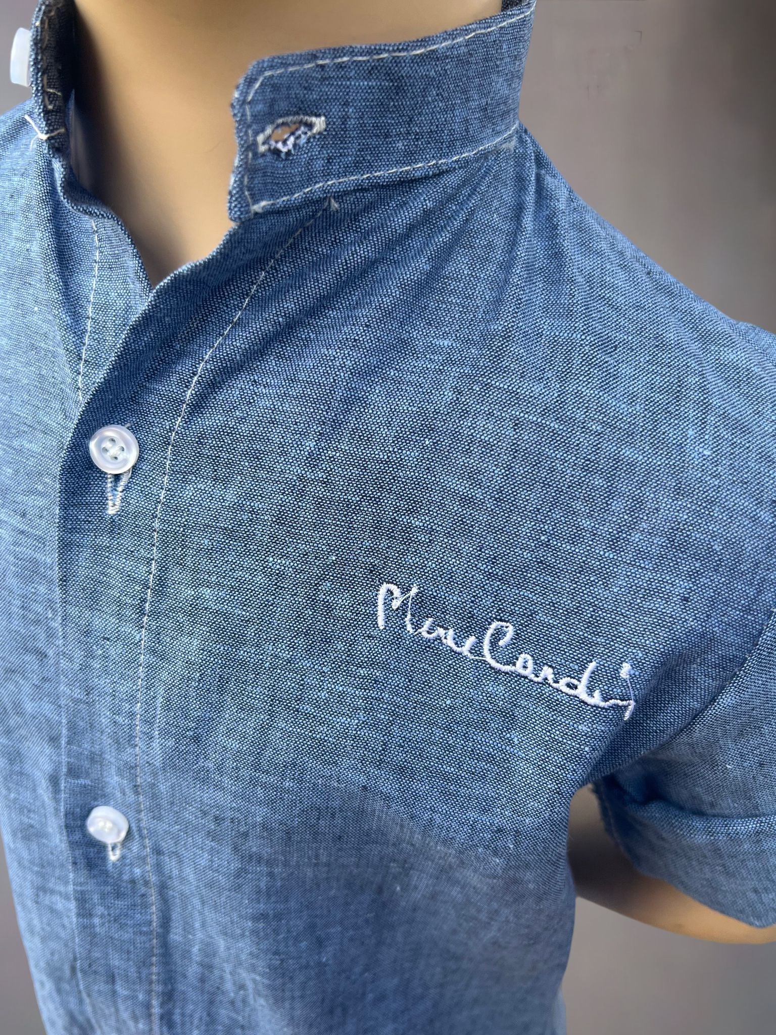 Camicia in Lino Collo Coreana