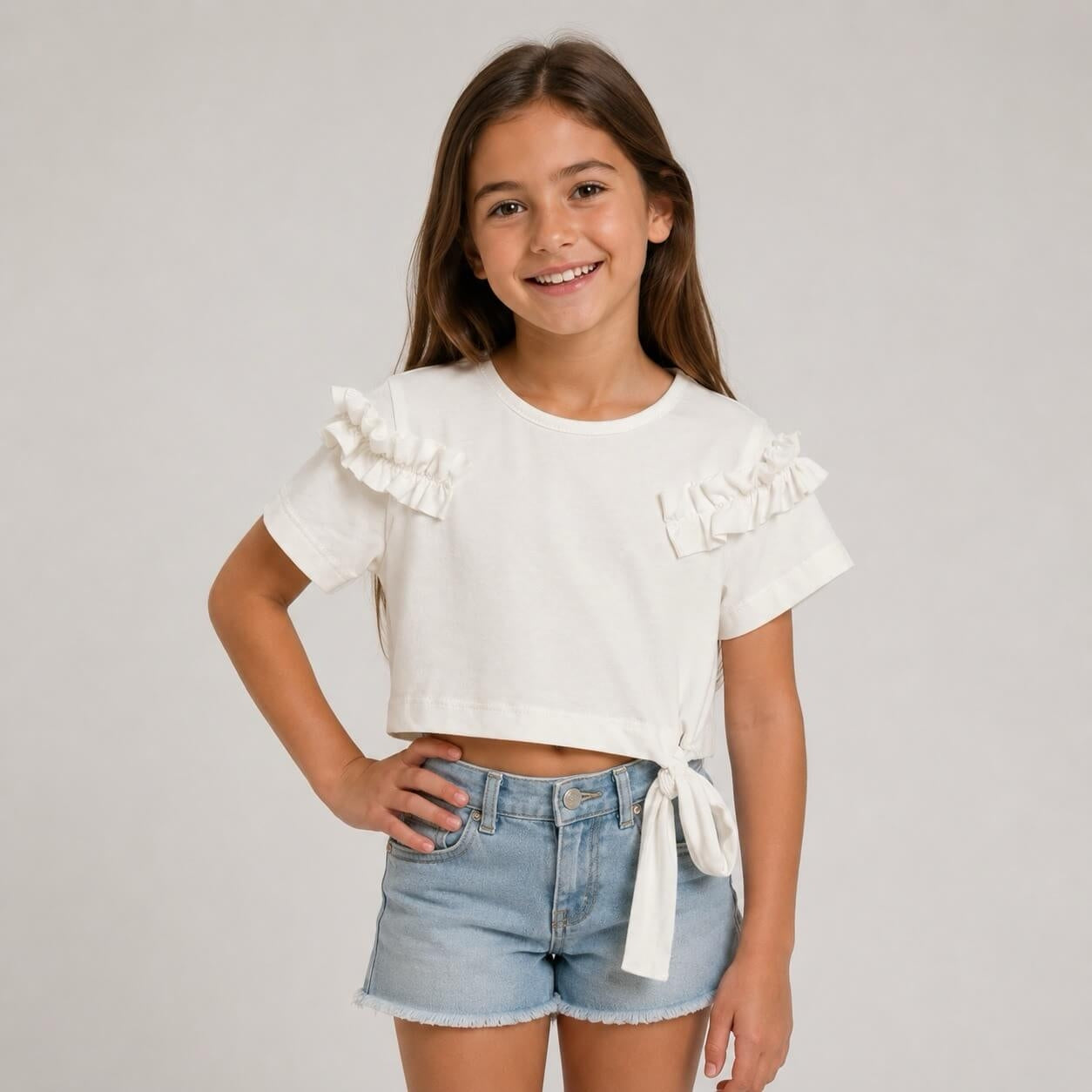T-Shirt Bimba Mezza Manica Cotone