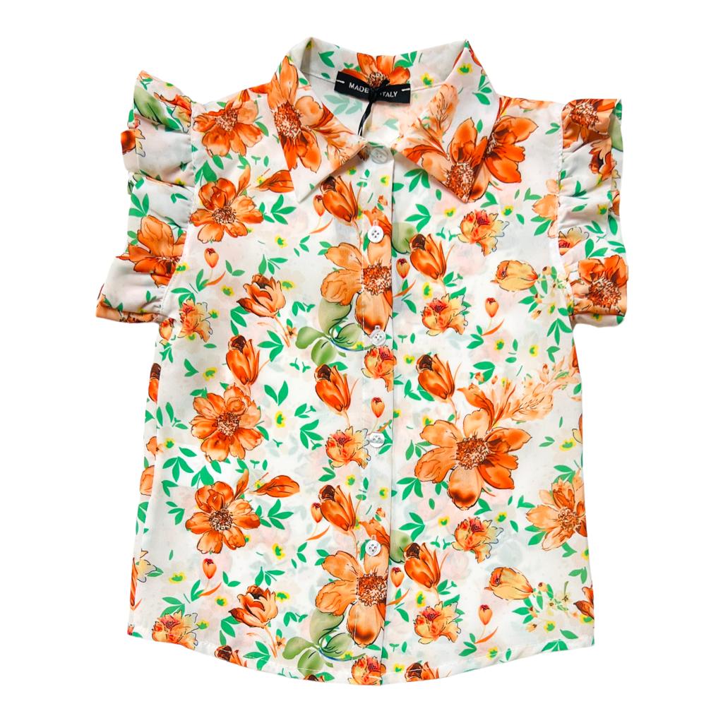 Camicia Neonata Fantasia a Fiori