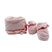 Set Cappello + Scarpe in ciniglia Pastello 0/3 Mesi