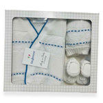Set Golfino+Scarpette+Cappello in Cotone 0/6 Mesi