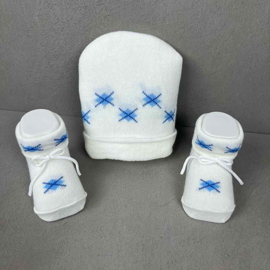 Set Cappello + Sarpine in Caldo Cotone 0/6 Mesi