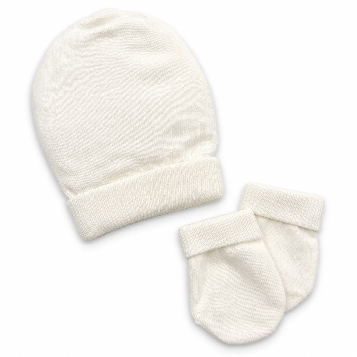 Set Cappello + Muffole in Caldo Cotone 0/6 Mesi